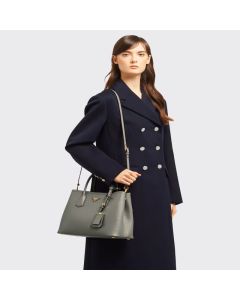 Medium Saffiano Leather Double Prada Bag