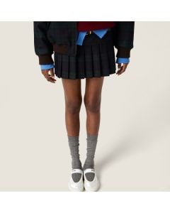 MIU MIU Gymnasium technical fabric and suede ballerinas