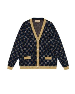 Gucci GG cotton lamé cardigan