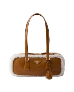 Prada Medium shearling two-handle bag