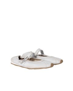 MIU MIU Bleached nappa leather ballerinas