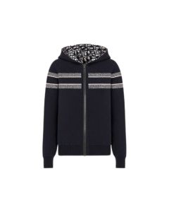 Dior Reversible Zipped Cardigan with Hood