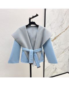 LV Reversible Signature Short Hooded Wrap Coat