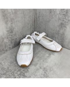 MIU MIU Bleached nappa leather ballerinas
