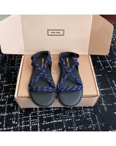 MIU MIU Riviere cord and leather sandals