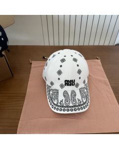 Miu Miu Printed cotton baseball cap