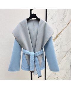 LV Reversible Signature Short Hooded Wrap Coat