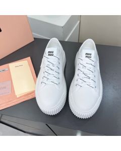 MIU MIU Denim sneakers with logo