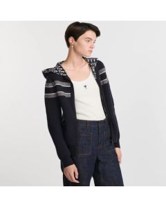 Dior Reversible Zipped Cardigan with Hood