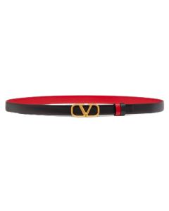 Valentino REVERSIBLE VLOGO SIGNATURE BELT IN GLOSSY CALFSKIN 