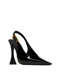 YSL DUNE SLINGBACK PUMPS IN PATENT LEATHER