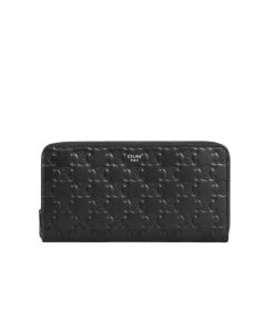 Celine Large zipped wallet IN CALFSKIN WITH TRIOMPHE EMBOSSED