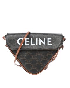 triangle bag in Triomphe Canvas with Celine print