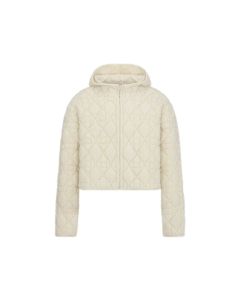 Dior Cannage Zipped Cardigan with Hood