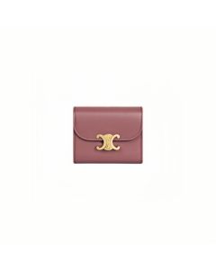 Celine SMALL FLAP WALLET TRIOMPHE IN SHINY CALFSKIN
