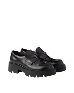 Prada Brushed leather loafers