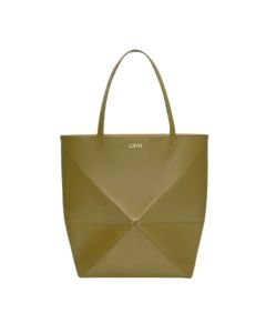 LOEWE XL Puzzle Fold tote in shiny calfskin