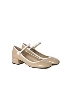 MIU MIU Two-tone patent leather Mary Jane pumps