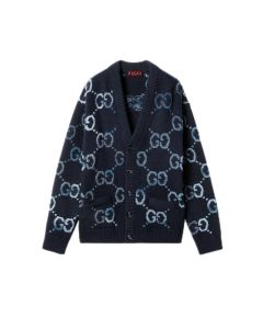 Gucci Wool cardigan with GG intarsia