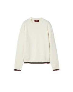 Gucci Wool and cashmere sweater with Web