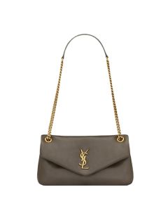 YSL Calypso small in plunged lambskin