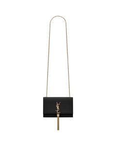 YSL KATE SMALL TASSEL IN CROCODILE-EMBOSSED LEATHER