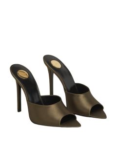 YSL GOLDIE mules in satin crepe
