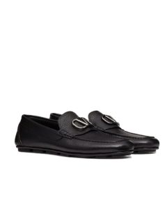 Valentino VLOGO SIGNATURE GRAINY CALFSKIN DRIVING SHOE