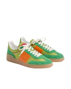 Valentino UPVILLAGE LOW TOP SNEAKER IN CRUST LEATHER AND NYLON