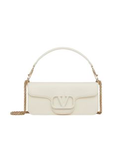 VALENTINO GARAVANI LOCÒ CALFSKIN SHOULDER BAG