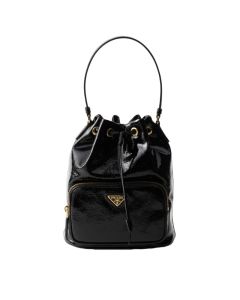Prada Duet naplak patent leather bucket bag