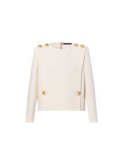 LV Hammered Button Blouse