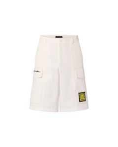 LV Embroidered Cotton Cargo Shorts