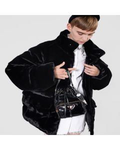 Prada Duet naplak patent leather bucket bag