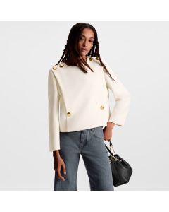LV Hammered Button Blouse