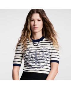 LV Striped Anchor Knit Top