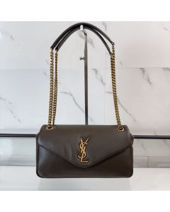 YSL Calypso small in plunged lambskin