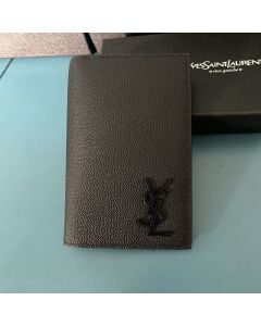 YSL CASSANDRE continental wallet in grain de poudre leather