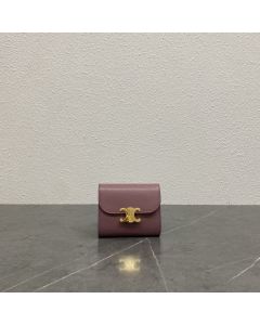 Celine SMALL FLAP WALLET TRIOMPHE IN SHINY CALFSKIN