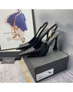YSL DUNE SLINGBACK PUMPS IN PATENT LEATHER