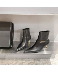 YSL LEE booties in glazed leather
