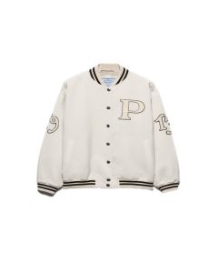 Prada Kid mohair bomber jacket with patches