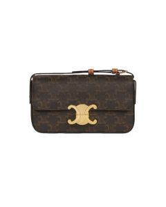 Celine SHOULDER BAG CLAUDE IN TRIOMPHE CANVAS AND CALFSKIN