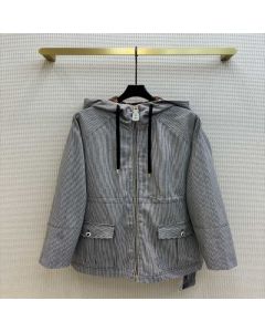 LV Striped Hooded Parka