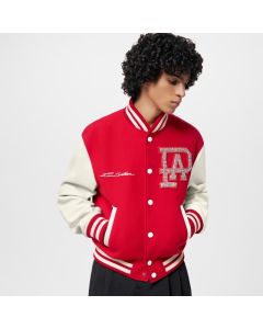 LV Mix Leather Varsity Blouson
