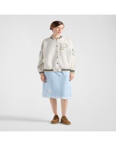 Prada Kid mohair bomber jacket with patches