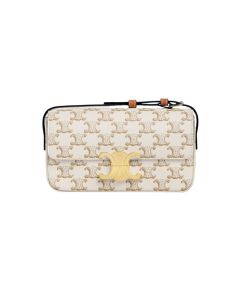 Celine SHOULDER BAG CLAUDE IN TRIOMPHE CANVAS AND CALFSKIN