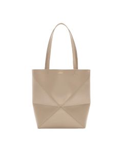 LOEWE Medium Puzzle Fold tote in shiny calfskin