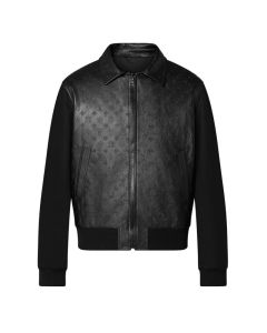 LV LVSE Embossed Monogram Mix Leather Blouson