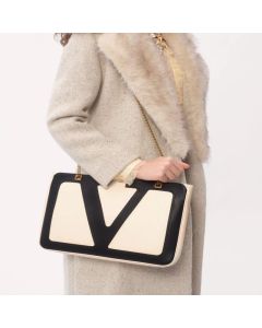 VALENTINO GARAVANI VIVA SUPERSTAR MEDIUM NAPPA LEATHER SHOPPING BAG